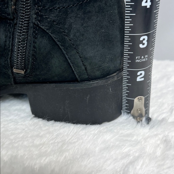 UGG Jillian Black Suede Shearling Sheepskin Lined Riding Boot sz 7 - Picture 13 of 15